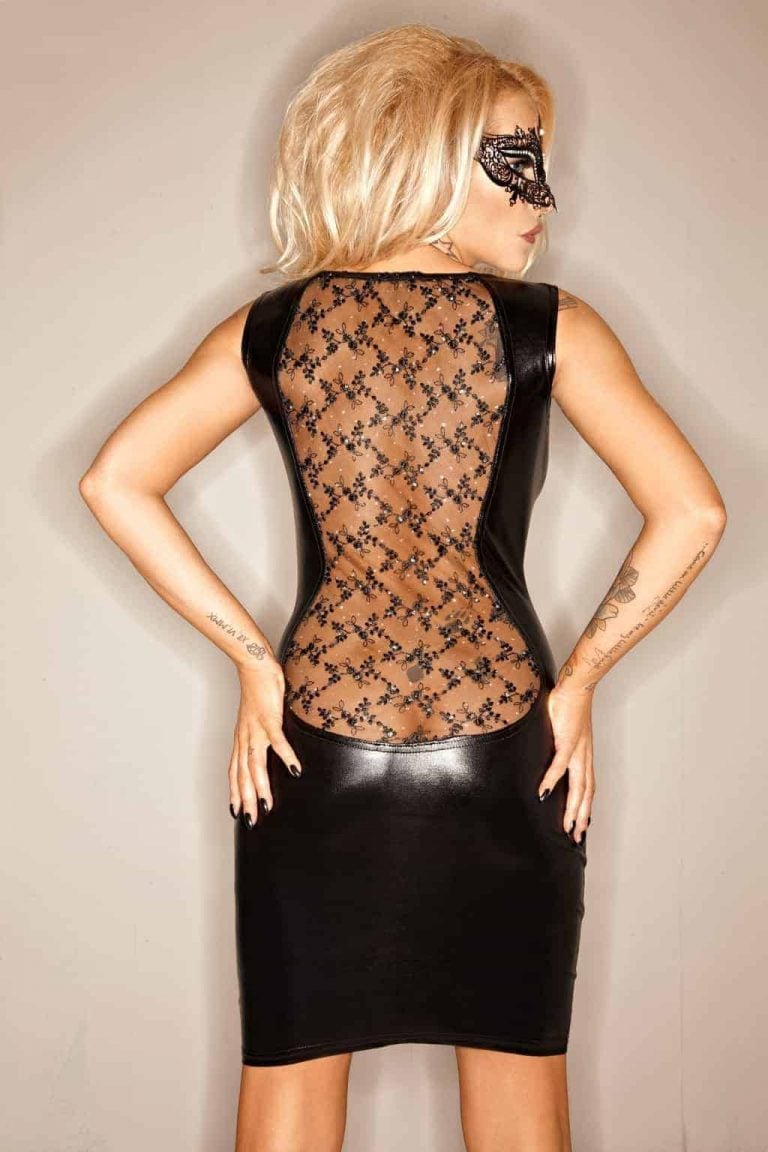 Noir Handmade Short dress shiny wetlook