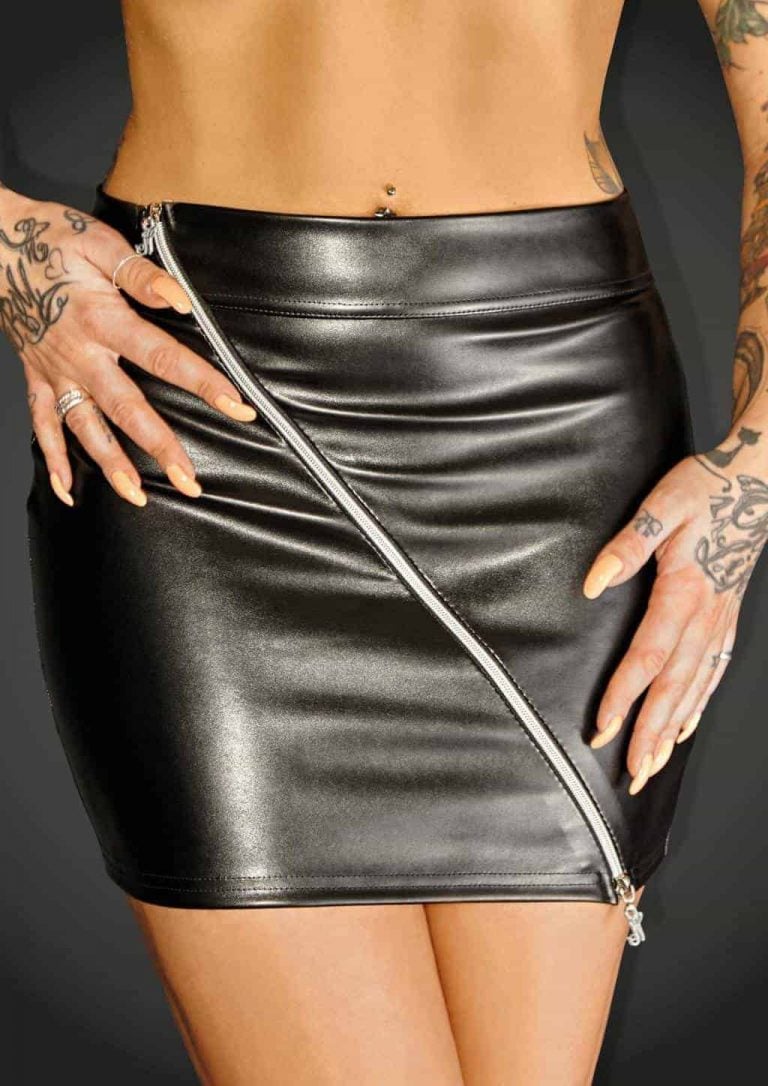 Noir Handmade Eco leather miniskirt