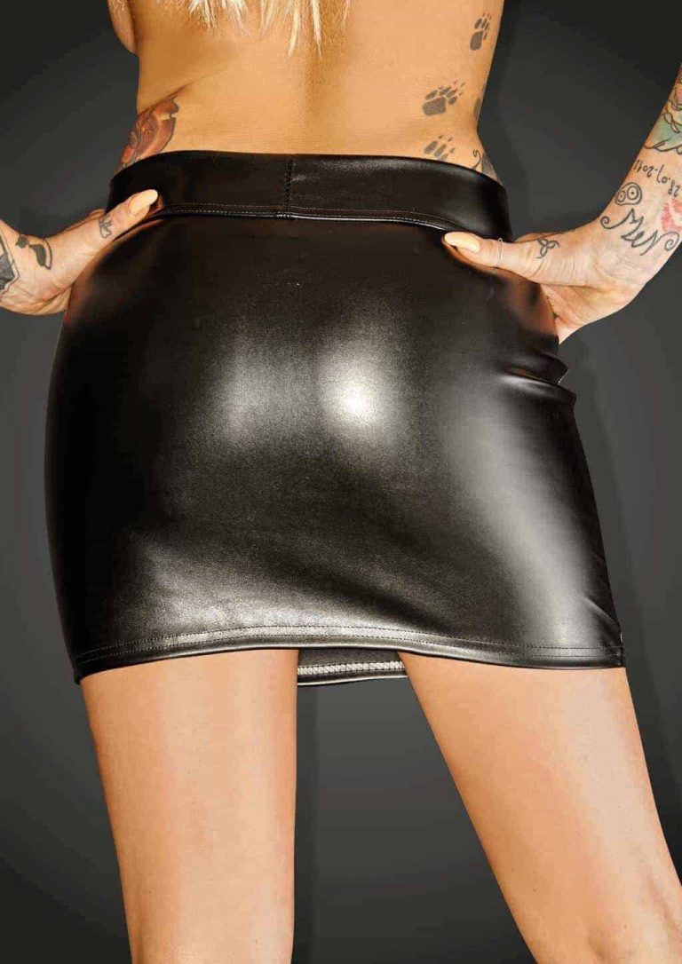 Noir Handmade Eco leather miniskirt