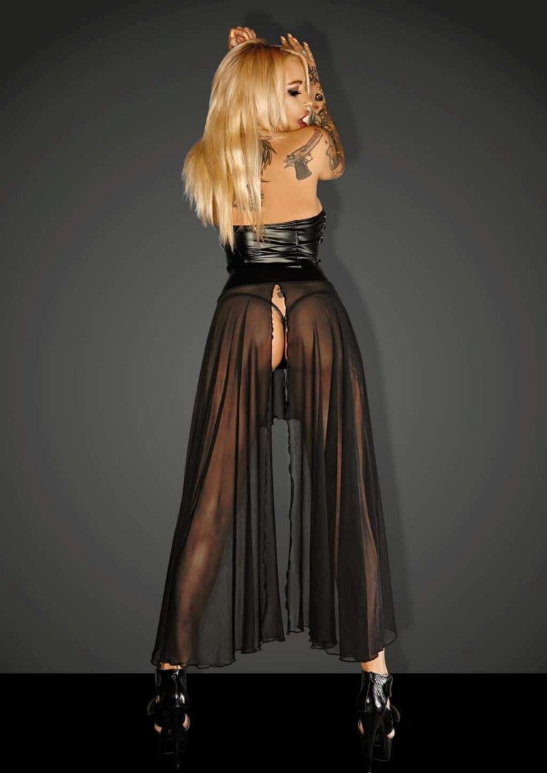 Noir Handmade Powerwetlook w tulle dress