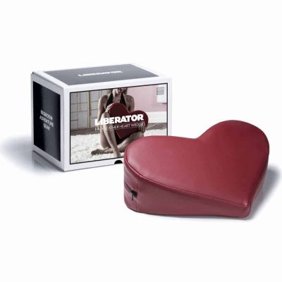 Liberator Heart Wedge Faux Leather Red Label at Cloud Climax