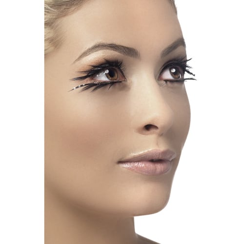 Buy the Eyelashes Black Top and Bottom Set Sparkle Contains Glue at Cloud Climax