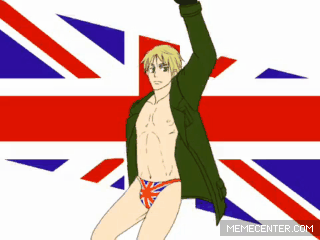 UK Flag with Anime Dancer