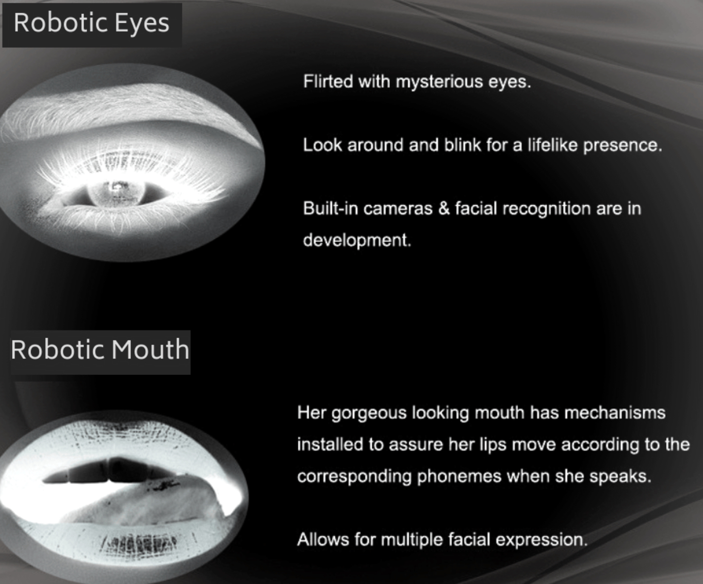 Robotic Eyes And Robotic Mouth