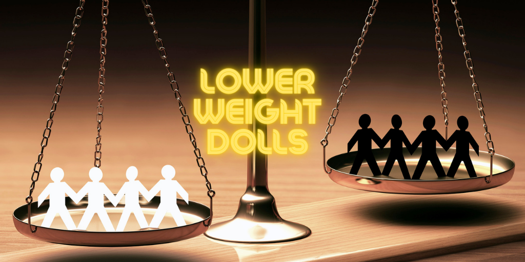 Lower weight dolls with the new JY Doll Weight reduction Technology