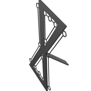 bdsm-architecture-fetish-furniture-steel-hour-glass-cross-with-bondage-rings-top-view
