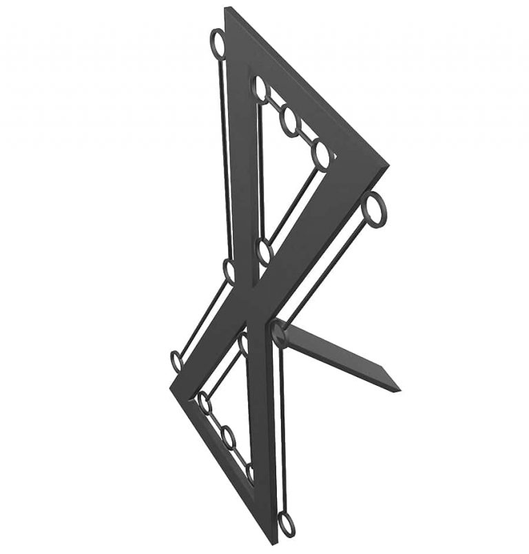 bdsm-architecture-fetish-furniture-steel-hour-glass-cross-with-bondage-rings-top-view