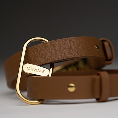 Crave - ICON Cuffs - Tan & 18kt Gold Plated