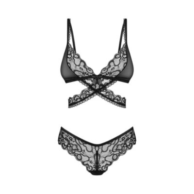 Obsessive - Blomentis 2-pcs set Black XS/S