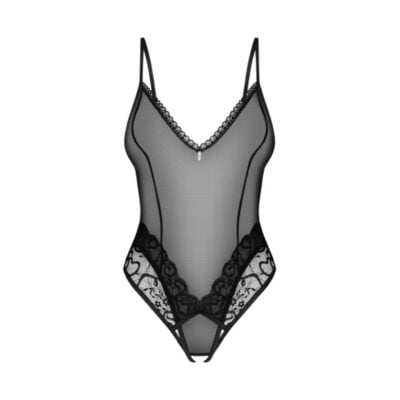 Obsessive - Blomentis crotchless teddy Black XS/S