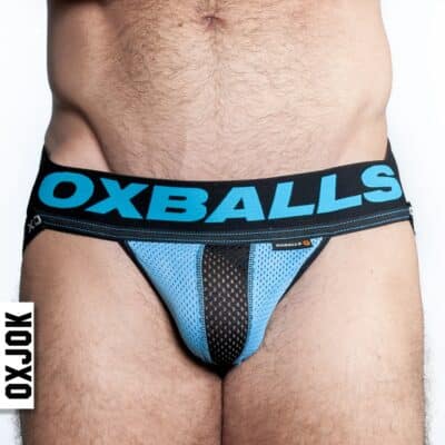 Oxballs Airmesh Upthrust Slider Strap Jock SKY BLUE MEDIUM