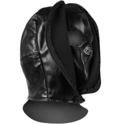 Zipup Bondage Mask Black