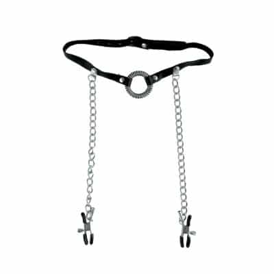 Fetish Fantasy Series Limited Edition O-Ring Gag & Nipple Clamps - Black