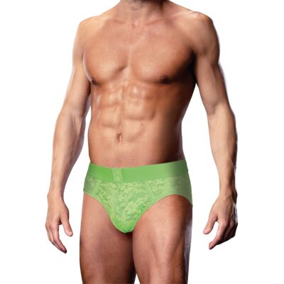 Prowler Neon Green Lace Brief Small