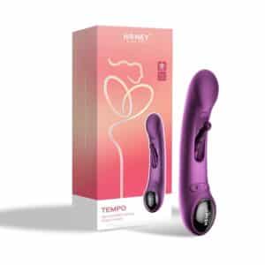 HoneyPlayBox - Tempo-Pressure Sensing App-Controlled Kinky Finger Tapping G-spot Vibrator Purple