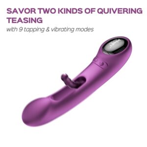 HoneyPlayBox - Tempo-Pressure Sensing App-Controlled Kinky Finger Tapping G-spot Vibrator Purple