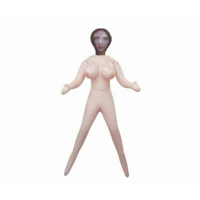 Hussy Standing Pose PVC Inflatable Love Doll With 2 Tempting Love Holes Brunette