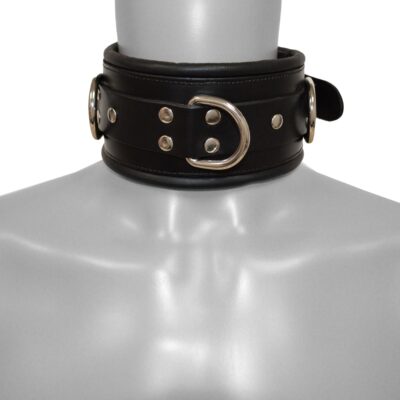 Prowler RED Leather Lockable Collar SM