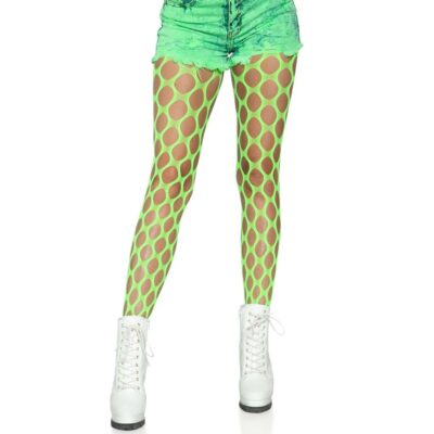 Jumbo Pothole Net Pantyhose Green OS