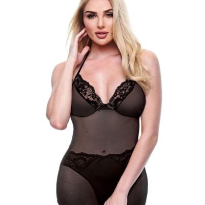 Baci 2 Piece Eco Chemise & Panty Set Black SM