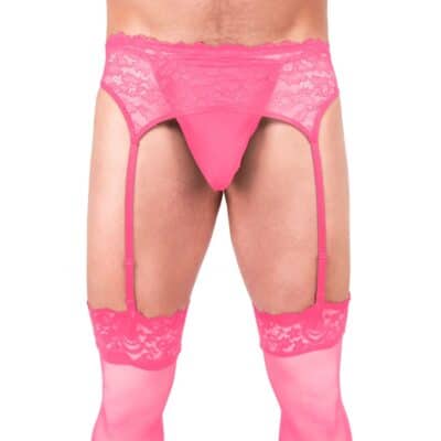 Prowler Pink Lace Garter Set Xlarge