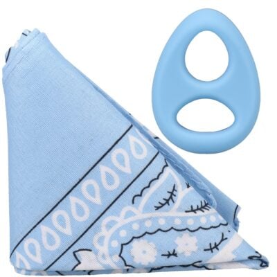 ROCK SOLID- The Code - Silicone C-RING with Bandana Light Blue Black