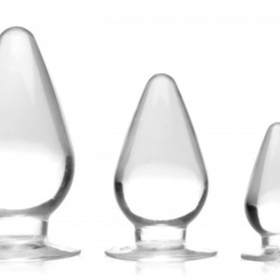 Triple Cones Anal Plug Set Of 3 - Clear