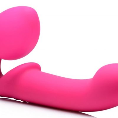 G-Pulse Vibrating Strapless Strap-On Vibrator With Remote Control - Pink