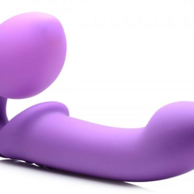 G-Pulse Vibrating Strapless Strap-On - Purple