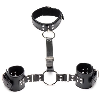 Collar with Cuffs Restraint Set - Black