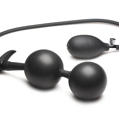 Inflatable Silicone Anal Plug - Black
