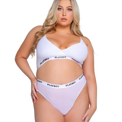 Playboy Lifestyle - 2-Piece Lingerie Set Curvy - White