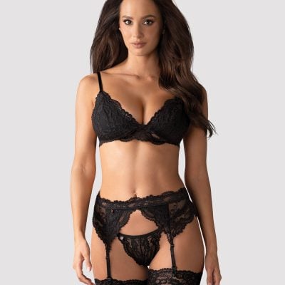 Obsessive - 3-Piece Lace Lingerie Set