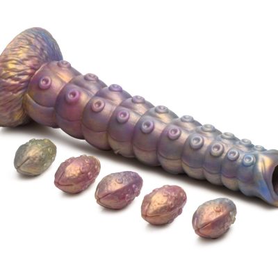 Creature Cocks - Deep Invader Tentacle Ovipositor Silicone Dildo with Eggs