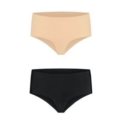 Bye Bra - Invisible High Brief Nude + Black S