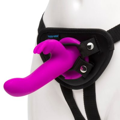 Happy Rabbit – Vibrating Strap-On Harness Set – Magenta