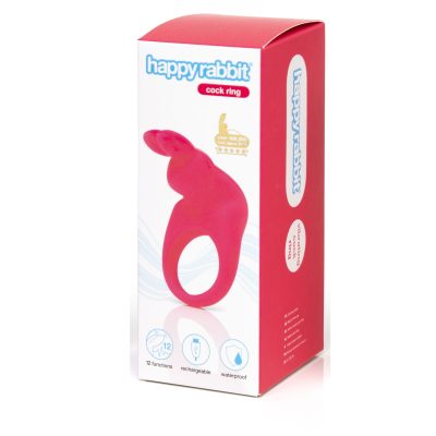 Happy Rabbit – Rabbit Cock Ring – Rechargeable Vibrating – Pink
