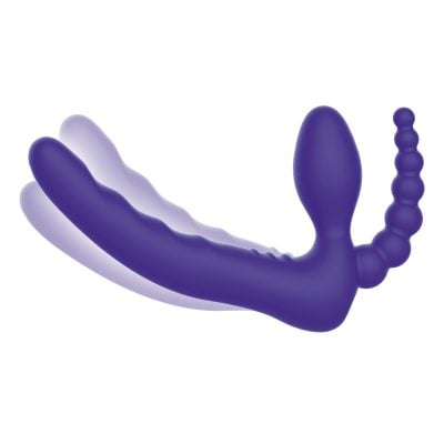Pegasus - 7? Remote Control Strapless D.P. Silicone Strap on