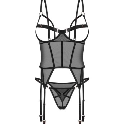 Obsessive - Freedom Euridia Corset and Thong - Black