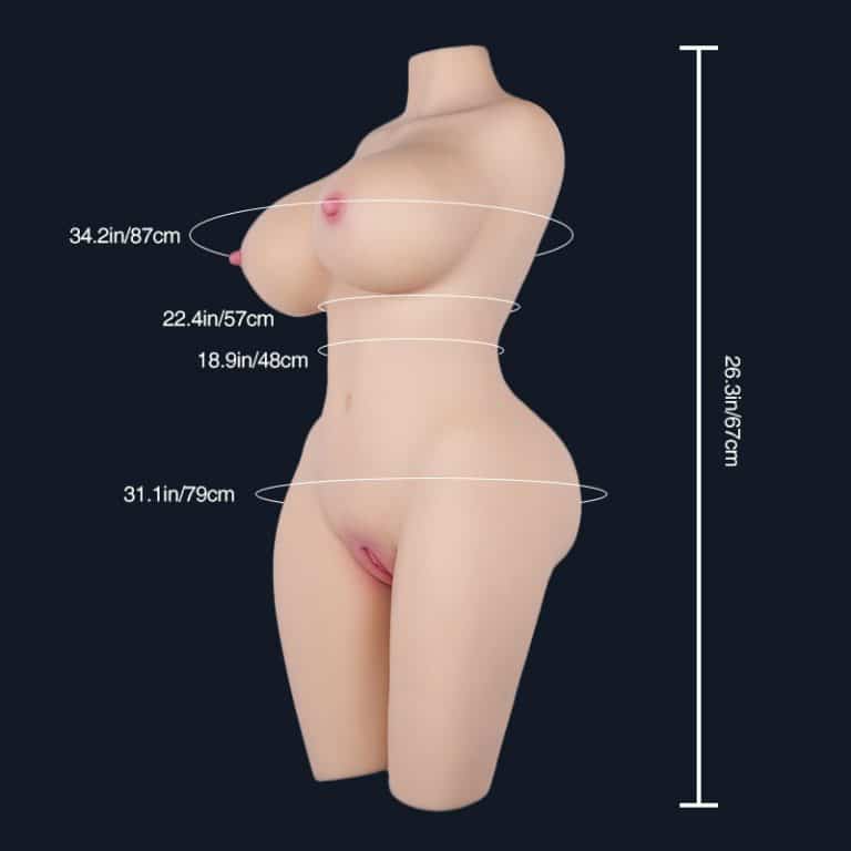 Removable vaginal sex doll Ginny size chart