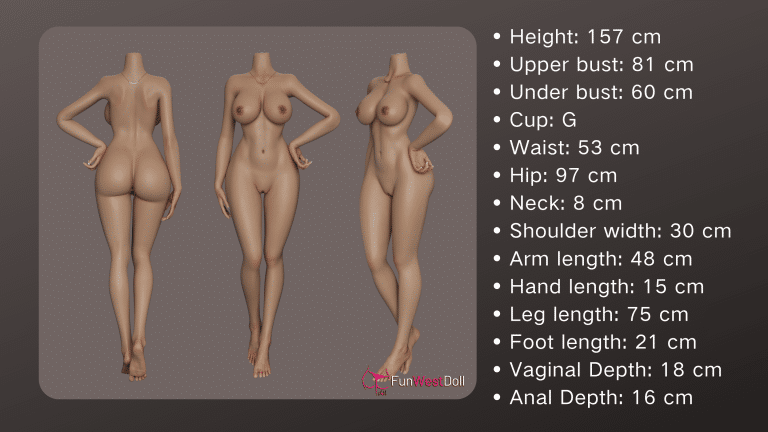 FS157cm G Cup-Body Measurements