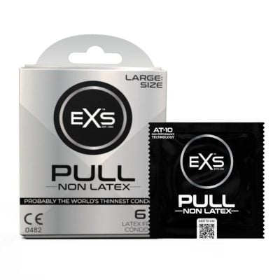 EXS Pull Large 60mm Non-Latex Condom 6 Pack