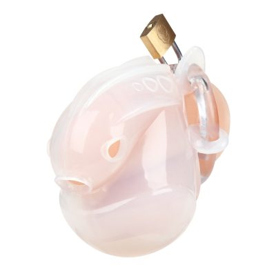 Blueline Full Restraint Silicone Cock And Balls Chastity Device 100% Coverage White