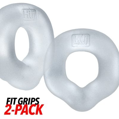 Oxballs Fit Grips Ergo Fit Cockrings 2 Pack Clear