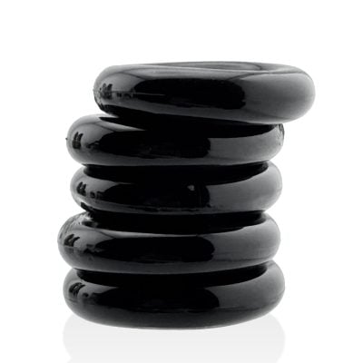 Oxballs Jacker 5 Stack Super Strong Cockrings Black