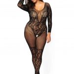 Leg AvenueVine lace and net bodystocking