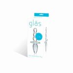 clear glass beaded butt plug is perfect for rectal dilation