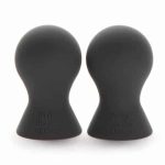 a set of 2 nipple teasers. Squeeze and release over areolae to create a gentle vacuum that increases size and sensitivity.