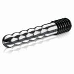 this ribbed metal dildo offers intensified stimulation along its whole length thanks to its full curves and deep ridges. Ideal for using with or without one of our stimulation units