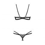 Obsessive - Nutris 2-pcs crotchless set Black XS/S